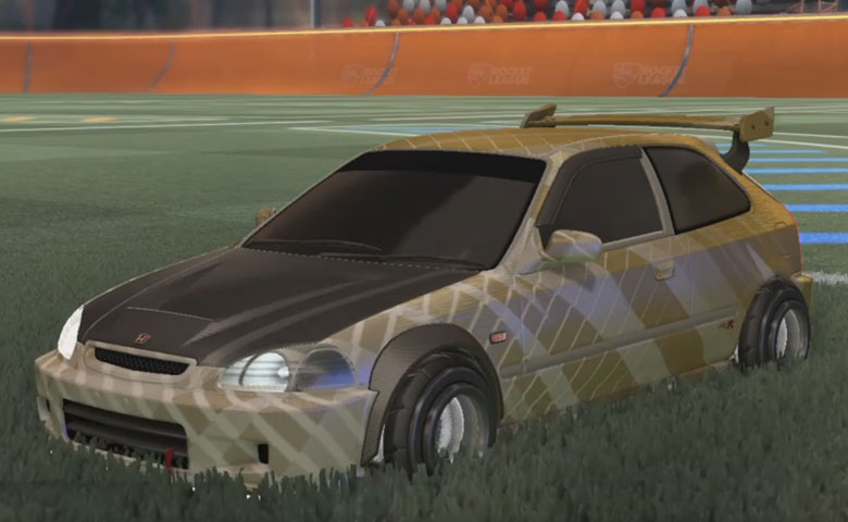 Rocket league Honda Civic Type R-LE Grey design with Founder,20XX