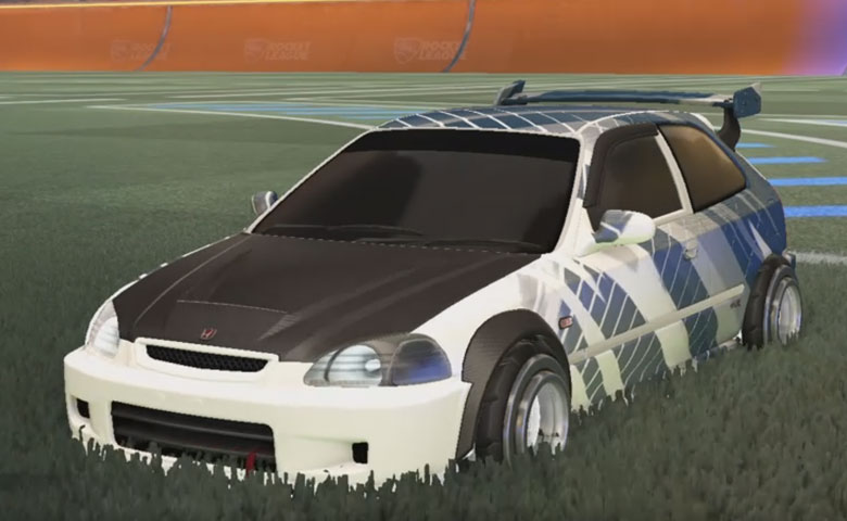 Rocket league Honda Civic Type R-LE Titanium White design with Founder,20XX