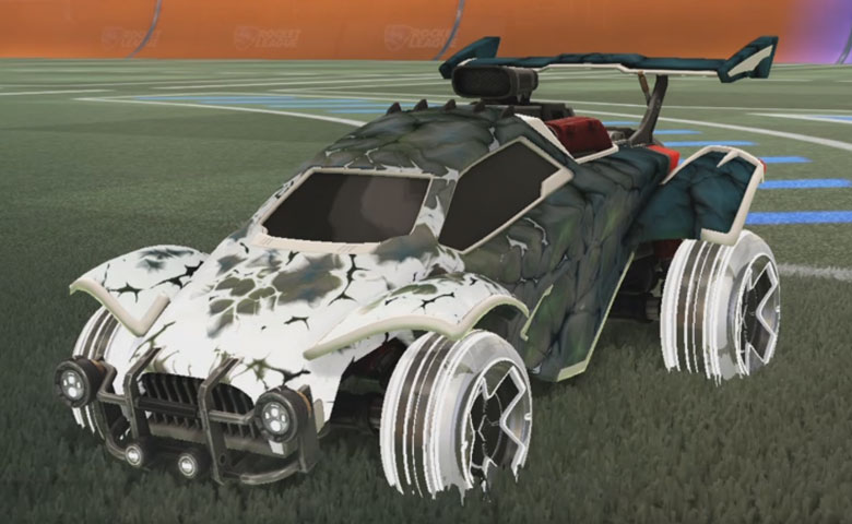 Rocket league Octane Titanium White design with Maz:Hologrphic,Chanmeleon