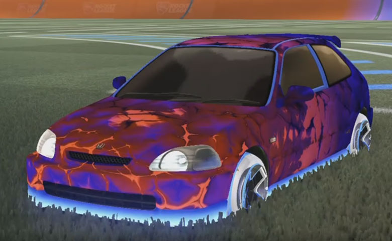 Rocket league Honda Civic Type R Cobalt design with Maz:Hologrphic,Chanmeleon