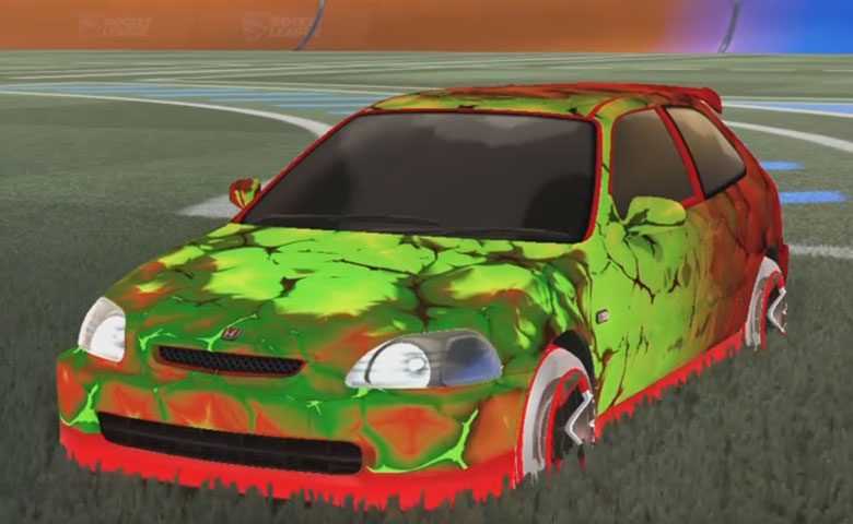 Rocket league Honda Civic Type R Crimson design with Maz:Hologrphic,Chanmeleon