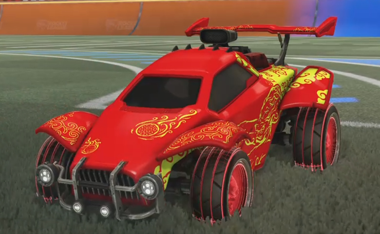 Rocket league Octane Crimson design with Troublemaker IV,Shisa