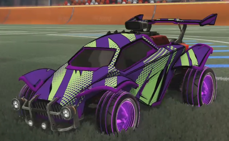 Rocket league Octane Purple design with Troublemaker IV,Ripped Comic