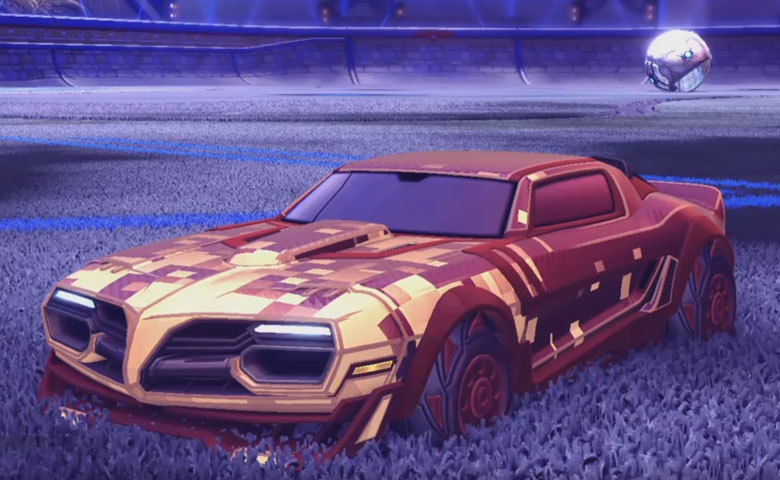 Rocket league Emperor Burnt Sienna design with Piercer,Parallax