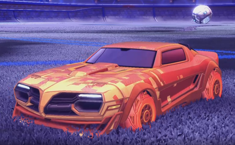 Rocket league Emperor Orange design with Piercer,Parallax