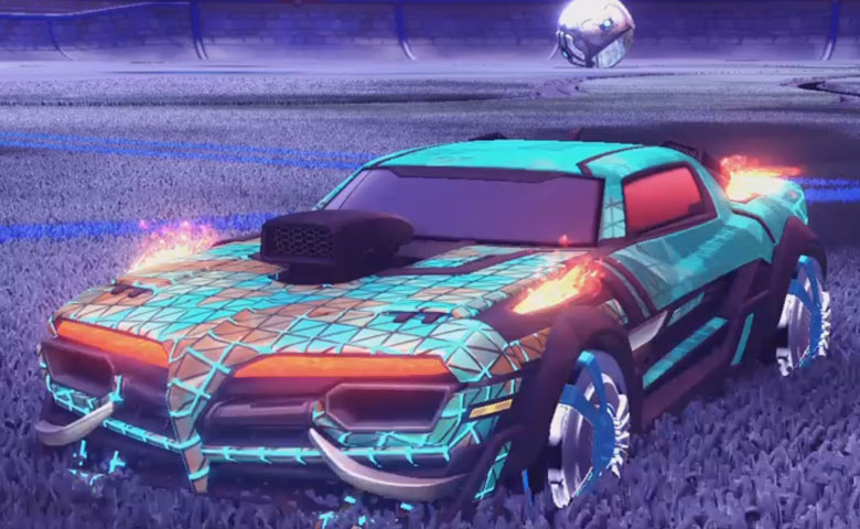 Rocket league Emperor II:Scorched design with Veski:Inverted,Trigon