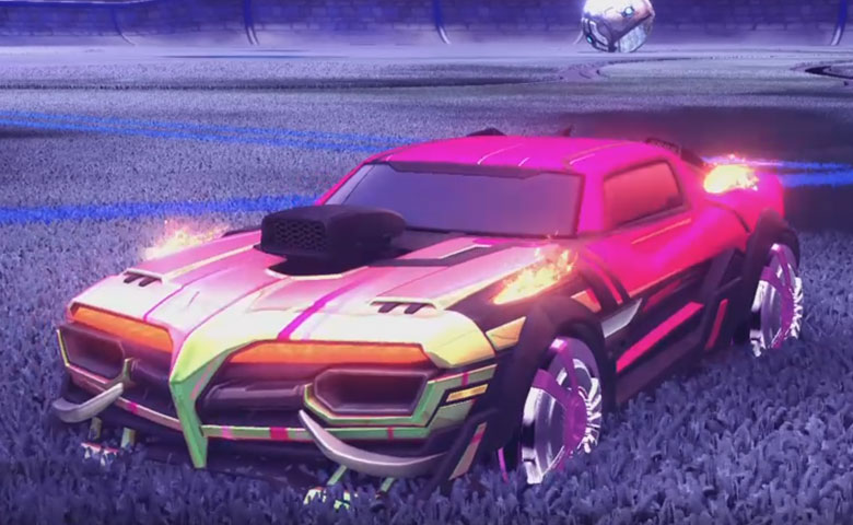 Rocket league Emperor II:Scorched design with Veski:Inverted,Wet Paint