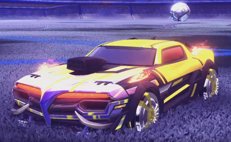 Rocket league Emperor II:Scorched design with Veski:Inverted,Wet Paint