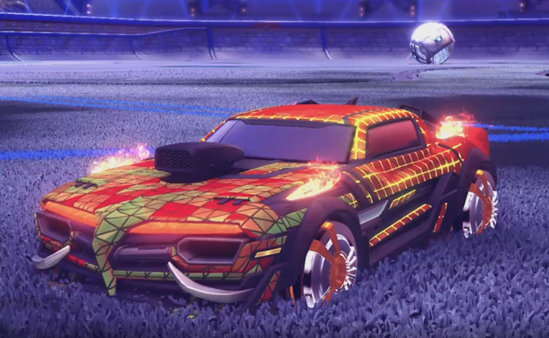 Rocket league Emperor II:Scorched design with Veski:Inverted,Trigon