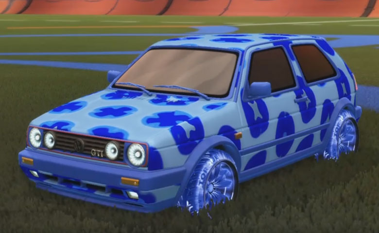 Rocket league Volkswagen Golf GTI Cobalt design with Torque TX:Inverted,Xtra