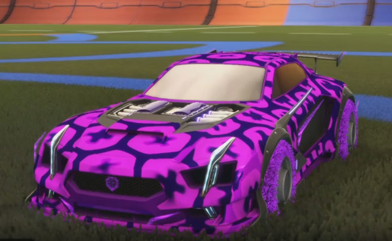 Rocket league Maverick GXT Purple design with Green Machine,Xtra