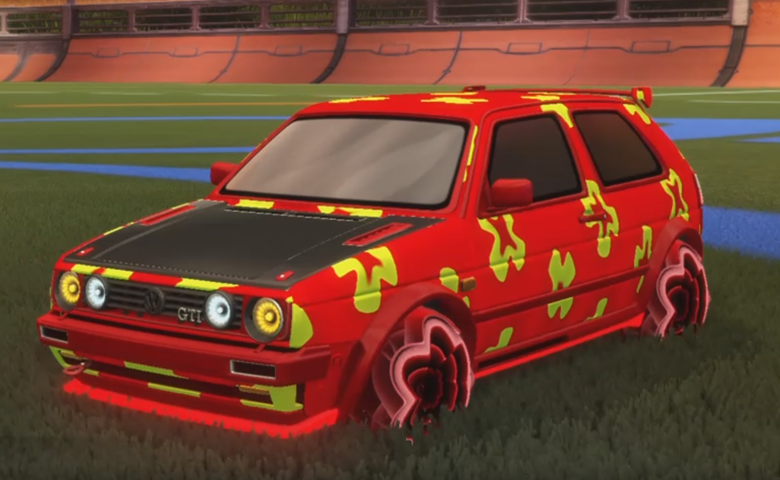 Rocket league Volkswagen Golf GTI RLE Crimson design with Starcade,Xtra