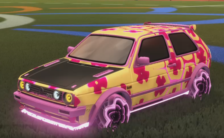 Rocket league Volkswagen Golf GTI RLE Pink design with Starcade,Xtra