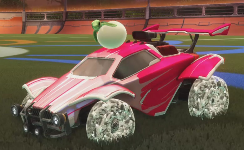 Rocket league Octane Titanium White design with School'd,Wet Paint,Baby Turtle