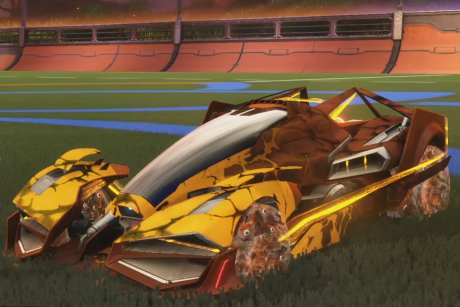 Rocket league Artemis Gxt Burnt Sienna design with School’d,Chameleon