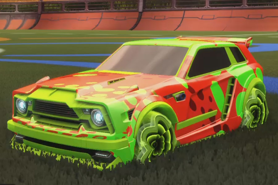 Rocket league Fennec Lime design with Starcade,Spotdrop